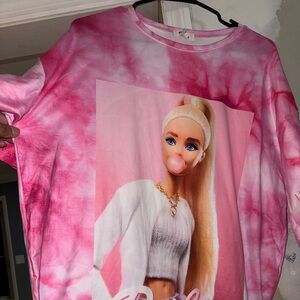 Mattel Pink Barbie tunic shirt with shiny bling sequins